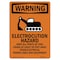 Signmission Safety Sign, OSHA WARNING, 7" Height, Electrocution Hazard, Portrait, D-57-V-13142 OS-WS-D-57-V-13142 - alternate 1